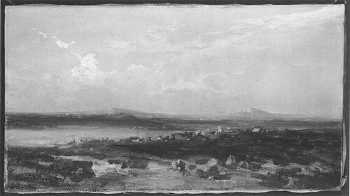 Spanische Landschaft (Skizze), 1856, Fritz Bamberger