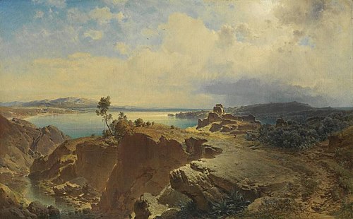 Der Albuferasee bei Valencia, 1863, Fritz Bamberger