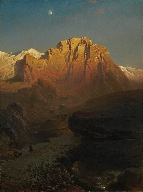 Abendglühen in der Sierra Nevada, 1863, Fritz Bamberger