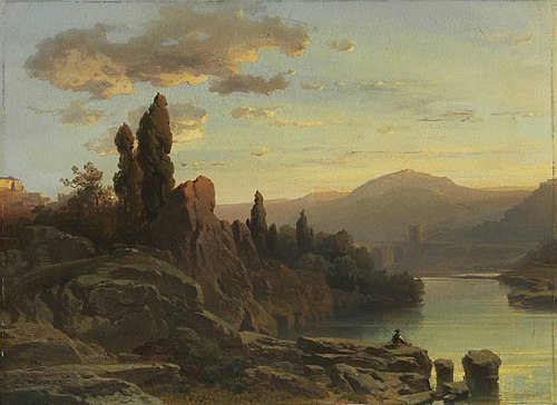 Die Brücke von San Martin bei Toledo, 1862, Fritz Bamberger
