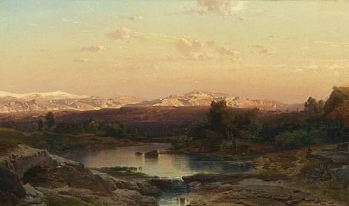 Ansicht der Sierra Nevada, 1868, Fritz Bamberger