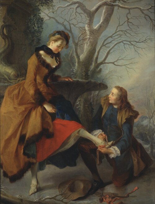 Fastening the Skate, 1743, Nicolas Lancret