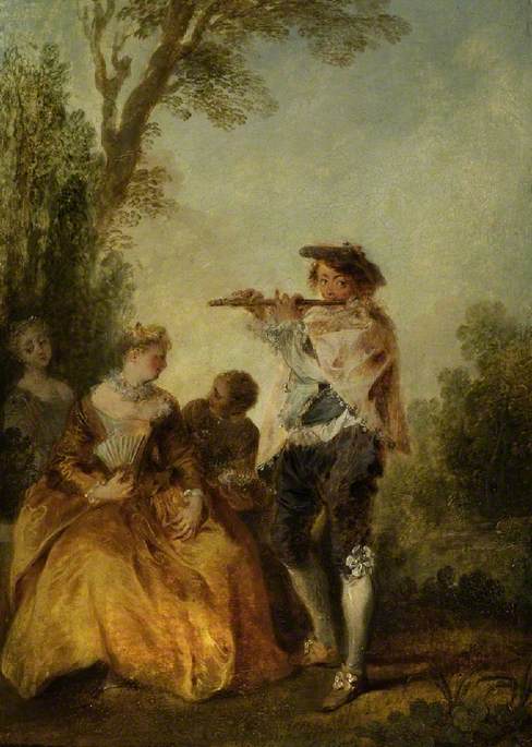 Par une tendre chansonette..., , Nicolas Lancret