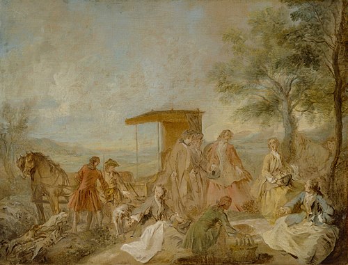 The Repast of the Hunting Party, 1725, Nicolas Lancret