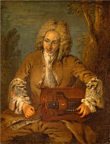 A Man Playing a Hurdy-Gurdy, 1725, Nicolas Lancret