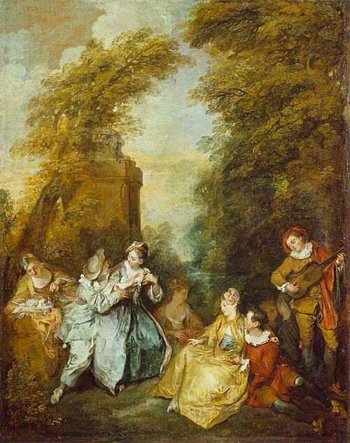 A Gallant Conversation, 1719, Nicolas Lancret