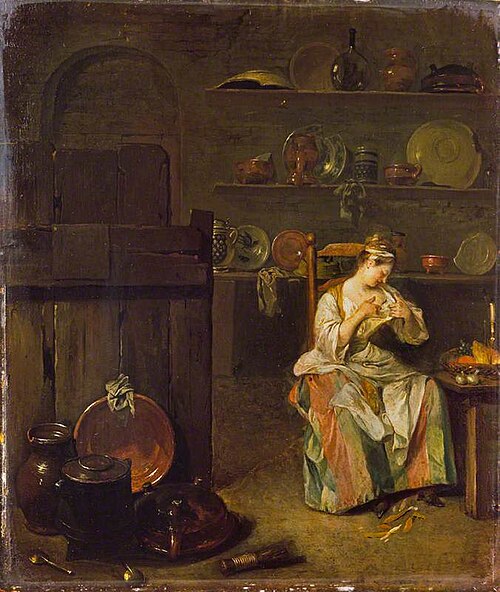 A Girl in a Kitchen, 1725, Nicolas Lancret