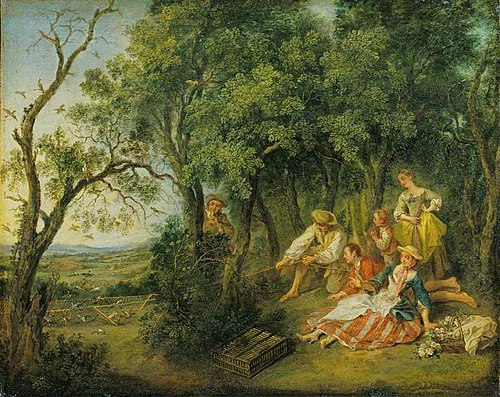 The Bird Catchers, 1738, Nicolas Lancret