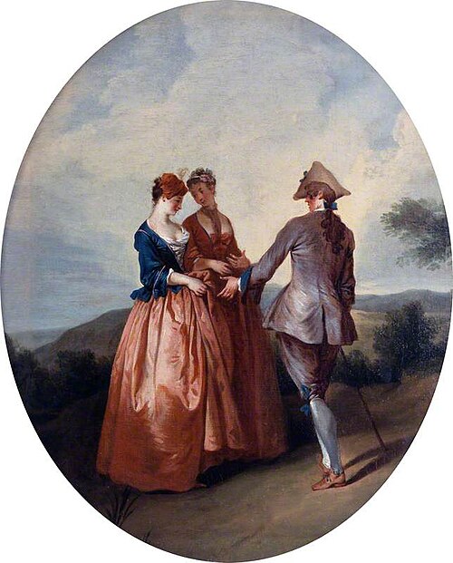 Cavalier and Two Ladies, , Nicolas Lancret