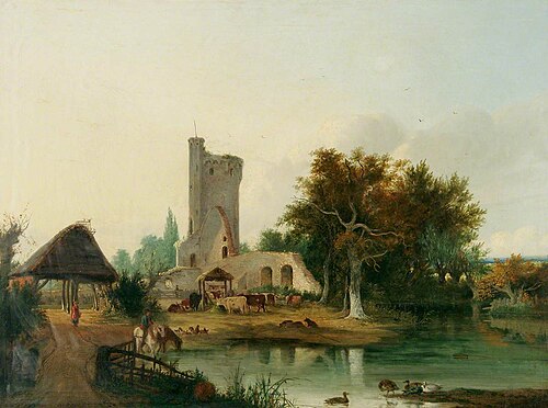 Caister Castle, near Great Yarmouth, Norfolk, 1851, Alfred Stannard
