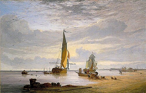 Yarmouth Beach, Norfolk, 1857, Alfred Stannard