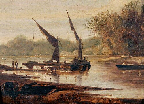 Barges on the Thames, , Alfred Stannard