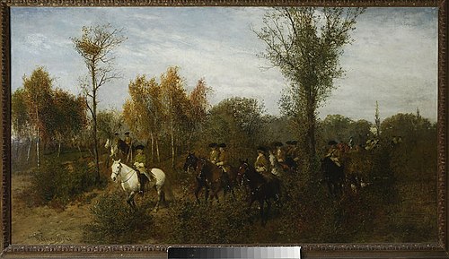 Horsemen passing though a birch grove, 1870, Maksymilian Gierymski