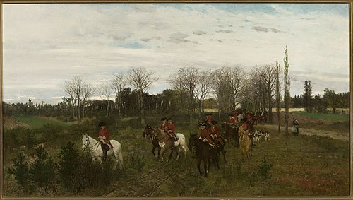 Departure for hunting, 1871, Maksymilian Gierymski