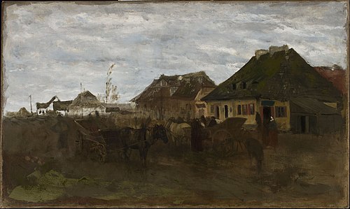 Winter in a small town, sketch I, 1872, Maksymilian Gierymski