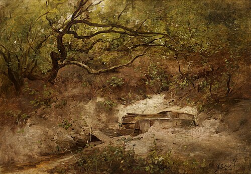 An Apple Tree at a Stream, 1868, Maksymilian Gierymski