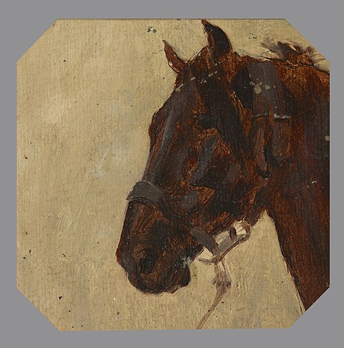 Study of the Horse's Head, 1871, Maksymilian Gierymski