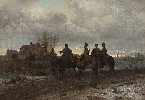 Patrol polski w 1830 roku., 1869, Maksymilian Gierymski