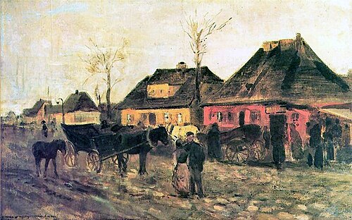 Winter in a small town II., 1872, Maksymilian Gierymski