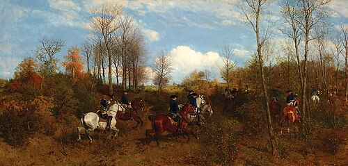 Chasse «par force» au cerf., 1874, Maksymilian Gierymski
