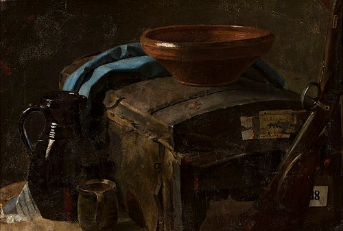 Nature morte avec un coffre., 1862, Maksymilian Gierymski