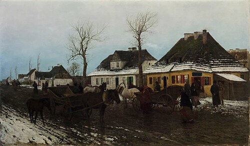 Hiver dans une petite ville., 1872, Maksymilian Gierymski