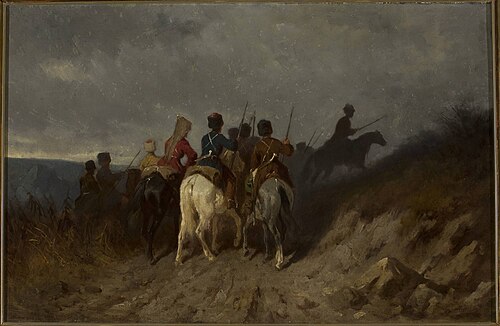 Reconnaissance by Kuban Cossacks, 1868, Maksymilian Gierymski