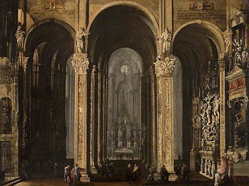 Interior of a Cathedral, , François de Nomé