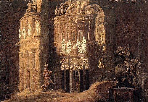 Paysage avec ruines romaines, 1725, François de Nomé
