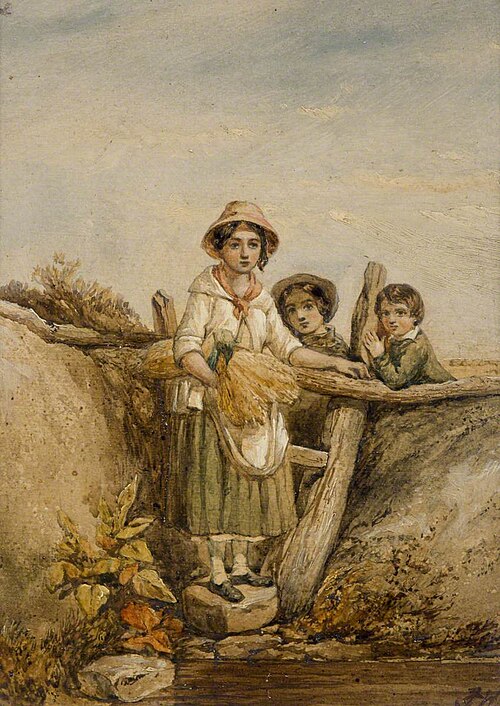 Three Children by a Stile, , John Crawford Wintour