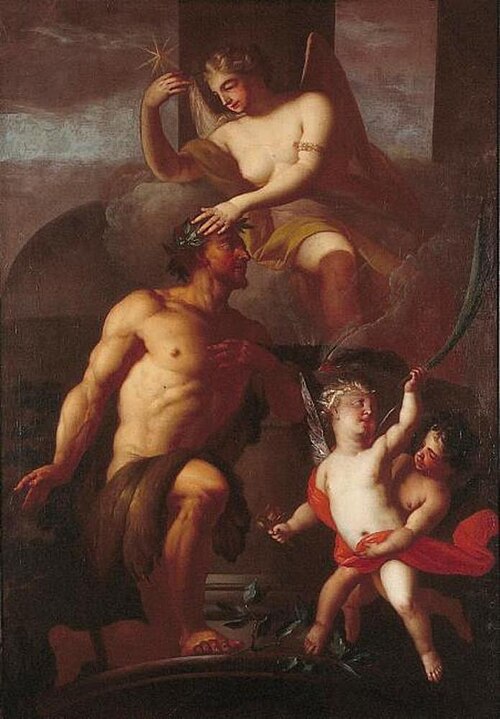 Hercules bekroond met lauweren, 1721, Mattheus Terwesten