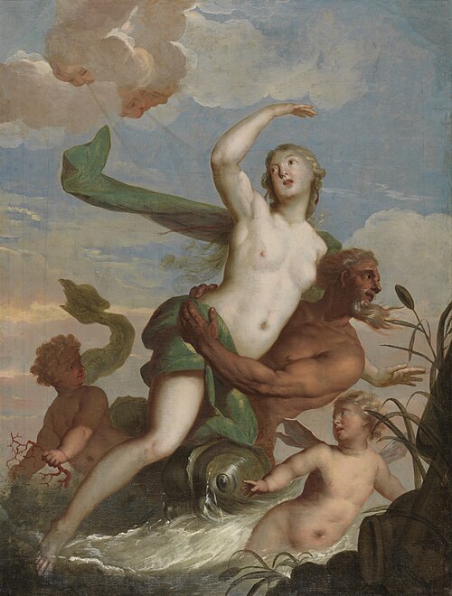 Neptunus en Amphitrite, , Mattheus Terwesten