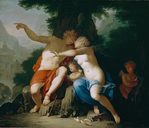 Venus and Adonis, 1718, Mattheus Terwesten