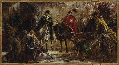 Jan Zamoyski at Byczyna, sketch, 1884, Jan Matejko