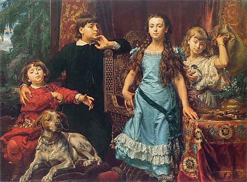 Portrait of the artist's four children, 1879, Jan Matejko