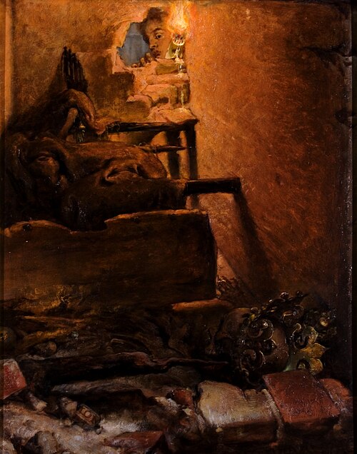 The Interior of the Tomb of King Casimir the Great, 1869, Jan Matejko