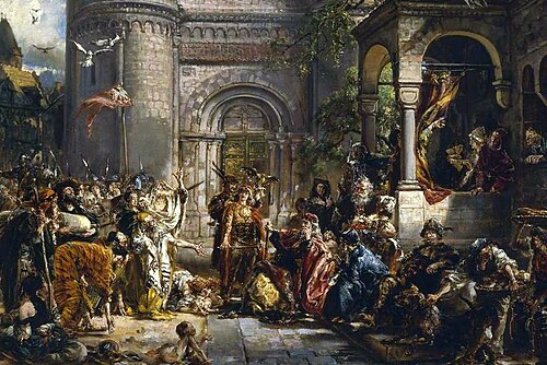 Réception des Juifs A.D. 1096., 1889, Jan Matejko