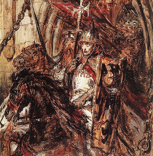 Выезд Генриха Набожного из Легницы, 1865, Jan Matejko