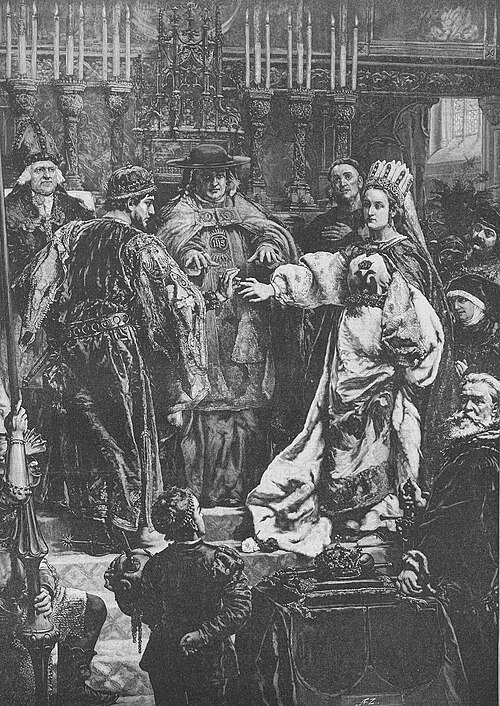 Венчание Казимира Ягеллончика и Эльжбеты Австрийской, , Jan Matejko