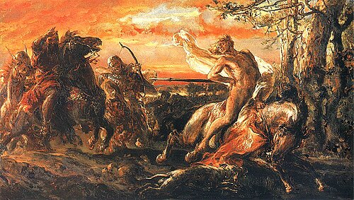 The death of Leszek the White., 1880, Jan Matejko