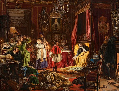 Death of Sigismund Augustus in Knyszyn in 1572, 1886, Jan Matejko