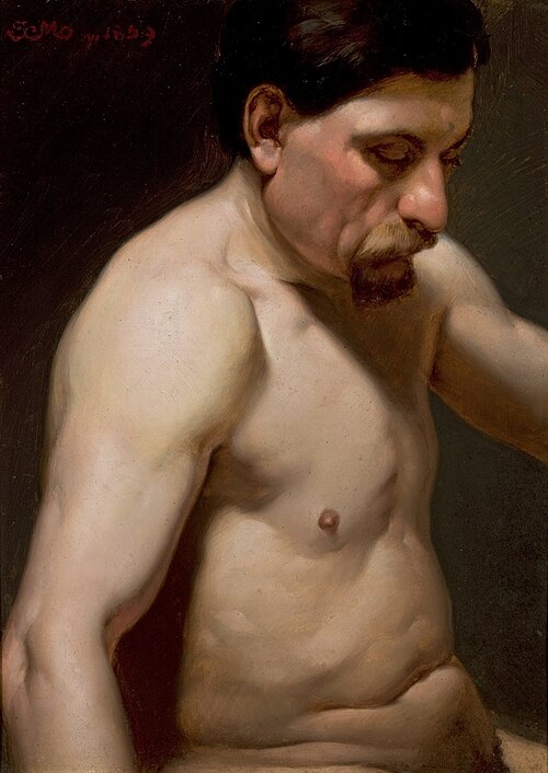 Homme à demi nu, 1859, Jan Matejko