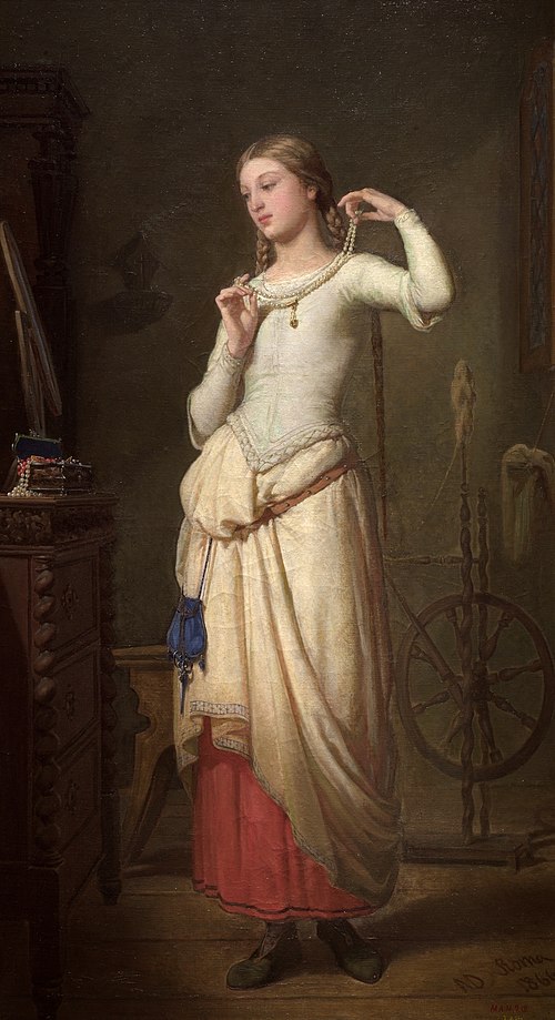 Margaret before the Mirror, 1866, Manuel Domínguez Sánchez