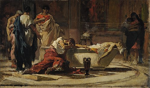 Boceto para La muerte de Séneca, 1870, Manuel Domínguez Sánchez