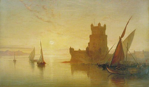 The Tower of Belém, Lisbon, Portugal, 1850, Frank Dillon