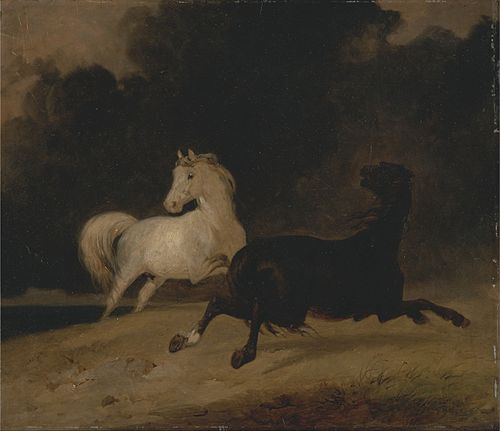 Horses in a Thunderstorm, 1823, Thomas Woodward