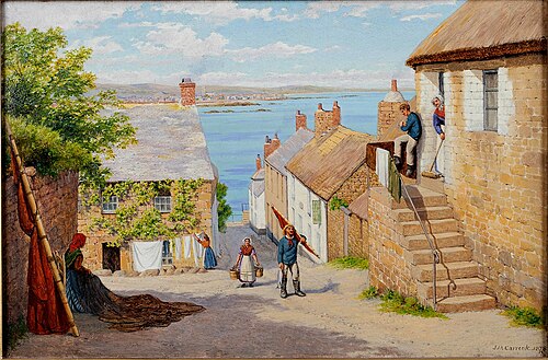 Penzance from Newlyn, 1878, John Mulcaster Carrick