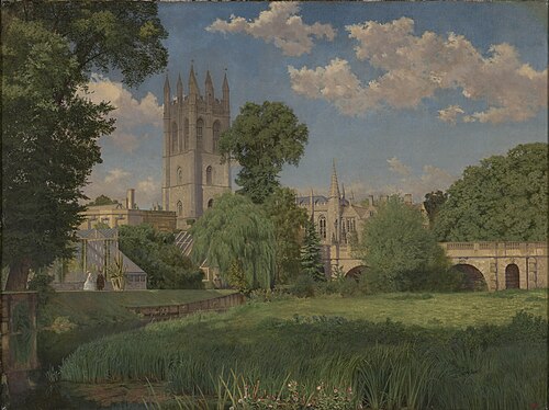 Magdalen Bridge and College, Oxford, 1859, John Mulcaster Carrick
