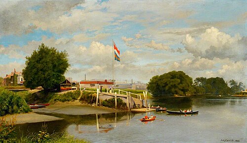 The Brentford Ferry, 1886, John Mulcaster Carrick