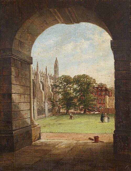 King’s College Chapel from the Gibbs Building, Cambridge, 1870, Charles Radclyffe